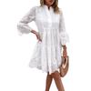 Spring and Summer Women's Dress Temperament Casual Solid Color Three-quarter Sleeve Dresses