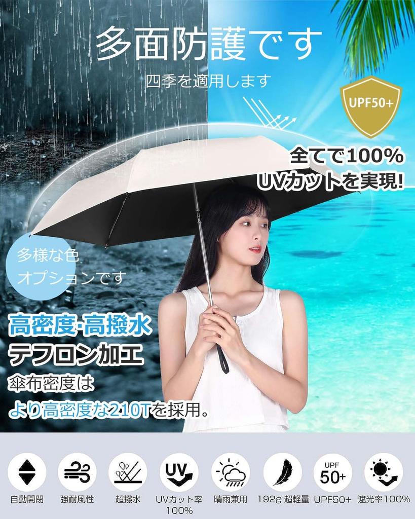 Folding Ultra UV Auto For Both Sunny and Rainy Heat Light Sunscreen UV Dense Super Water Wind Convenient to Carry Haomaomao Parasol, Umbrella,