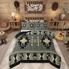 Erosebridal Western Aztec Comforter Set King Size, Boho Farmhouse Bedding Set for Kids Boys Teens Ethnic Southwest Bull Skull Cow Quilt Amer