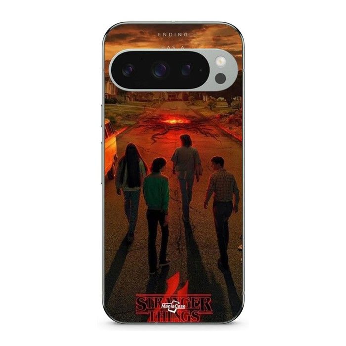 Coque pour Google Pixel 9 Pro stranger things saison 4 noir