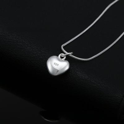 Modeschmuck: Koreanischen Stil 925 Silber Überzogene Herz Anhänger Schlange Kette Halskette LN007