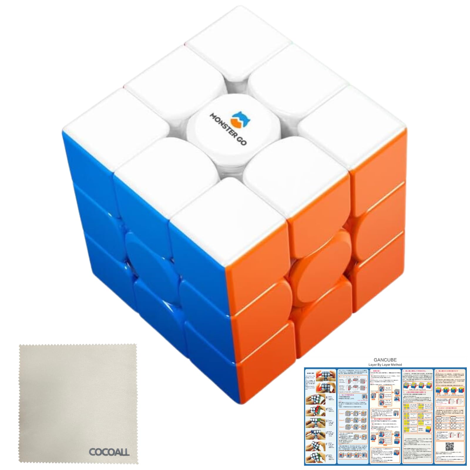 

[Completion VideoJapanese Instructions Included] Monster Go MG356 3x3 EDU Stickerless Magic Cube Monster Go Stickerless GANCUBE