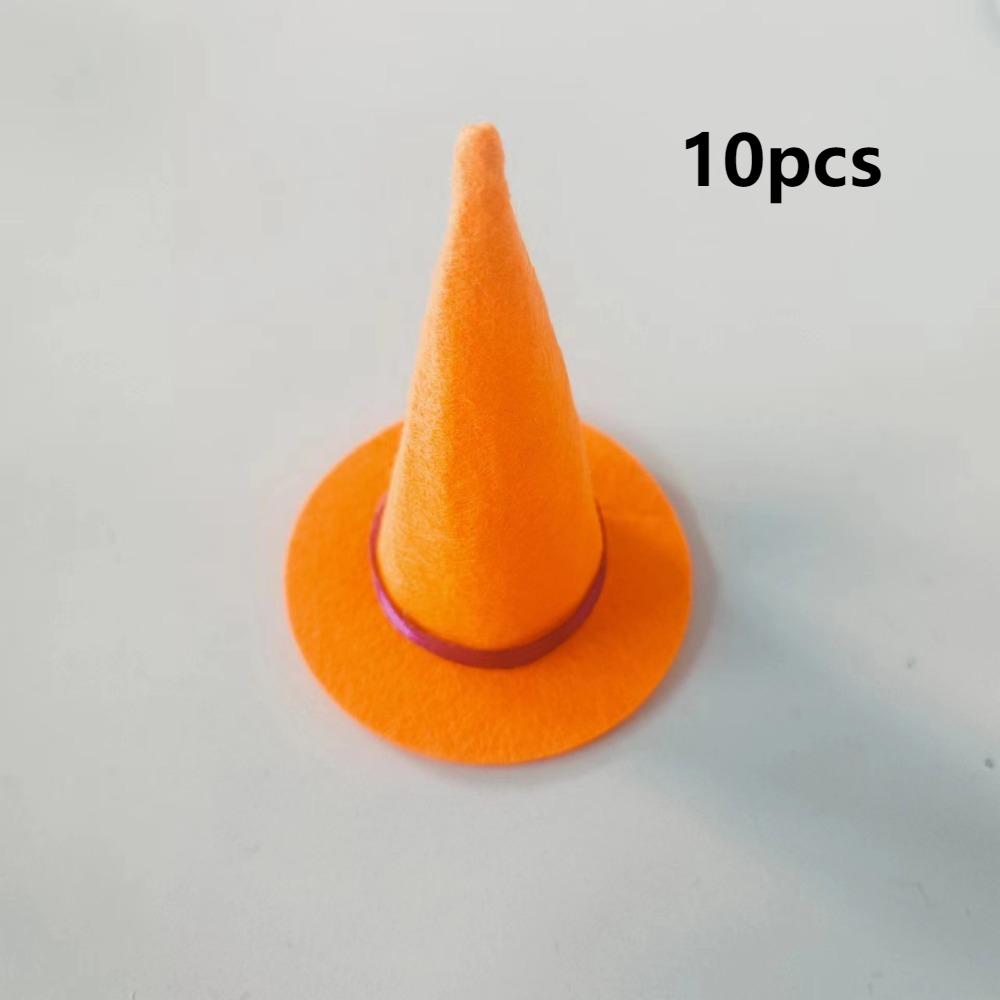 10pcs Wine Bottle Decor Mini Felt Witch Hats 4 Color DIY Wine Bottle Witch Hats Props Party Decoration Wine Bottle Topper