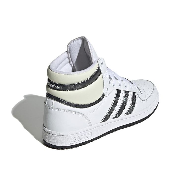 Adidas Originals Top Ten Rb Άνετα Ανθεκτικά Παπούτσια Σκέιτ Υψηλού Προφίλ Γυναικεία Αθλητικά Παπούτσια Λευκά Μαύρα HQ6753