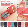 Double Layer Shoe Storage Bag Portable Travel Shoe Organizer with Zipper Mesh Top and Handle for Easy Carrying and Protection