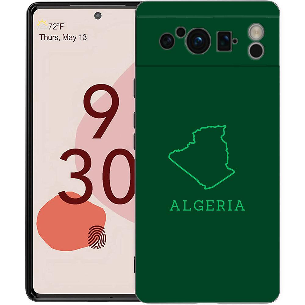 Algeria Passport Phone Case For Google Pixel 10 9 8 7 6 Pro XL 9A 8A 6A 7A 5G Soft Shockproof TPU Black Cover