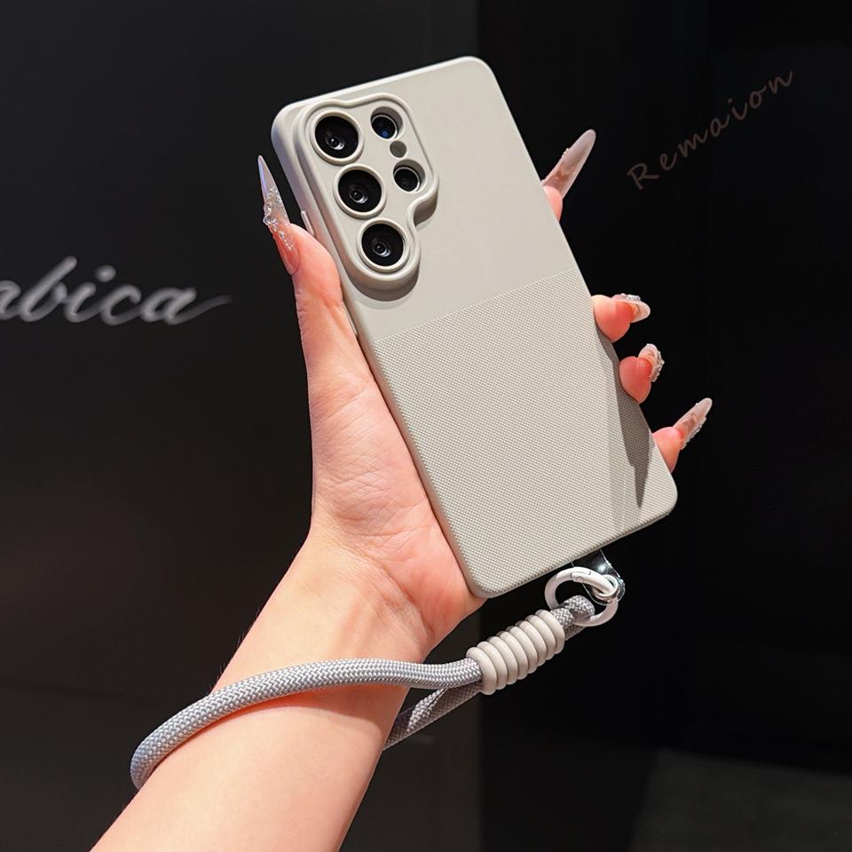 Strap Dot Phone Case for Samsung Galaxy S26 S23 S24 S25 FE Ultra Plus A57 A17 A16 A56 A36 A55 A53 Shockproof Protector Cover
