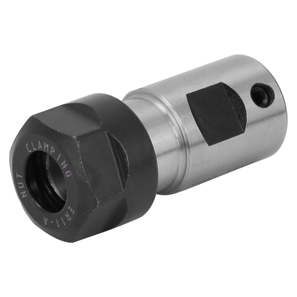 Collet Chuck Holder 5mm 6mm 8mm Milling Holder Straight Motor Shaft Chuck Collet Tool Holder C16 ER11 35L CNC Router Collets (6mm Shaft Diameter)