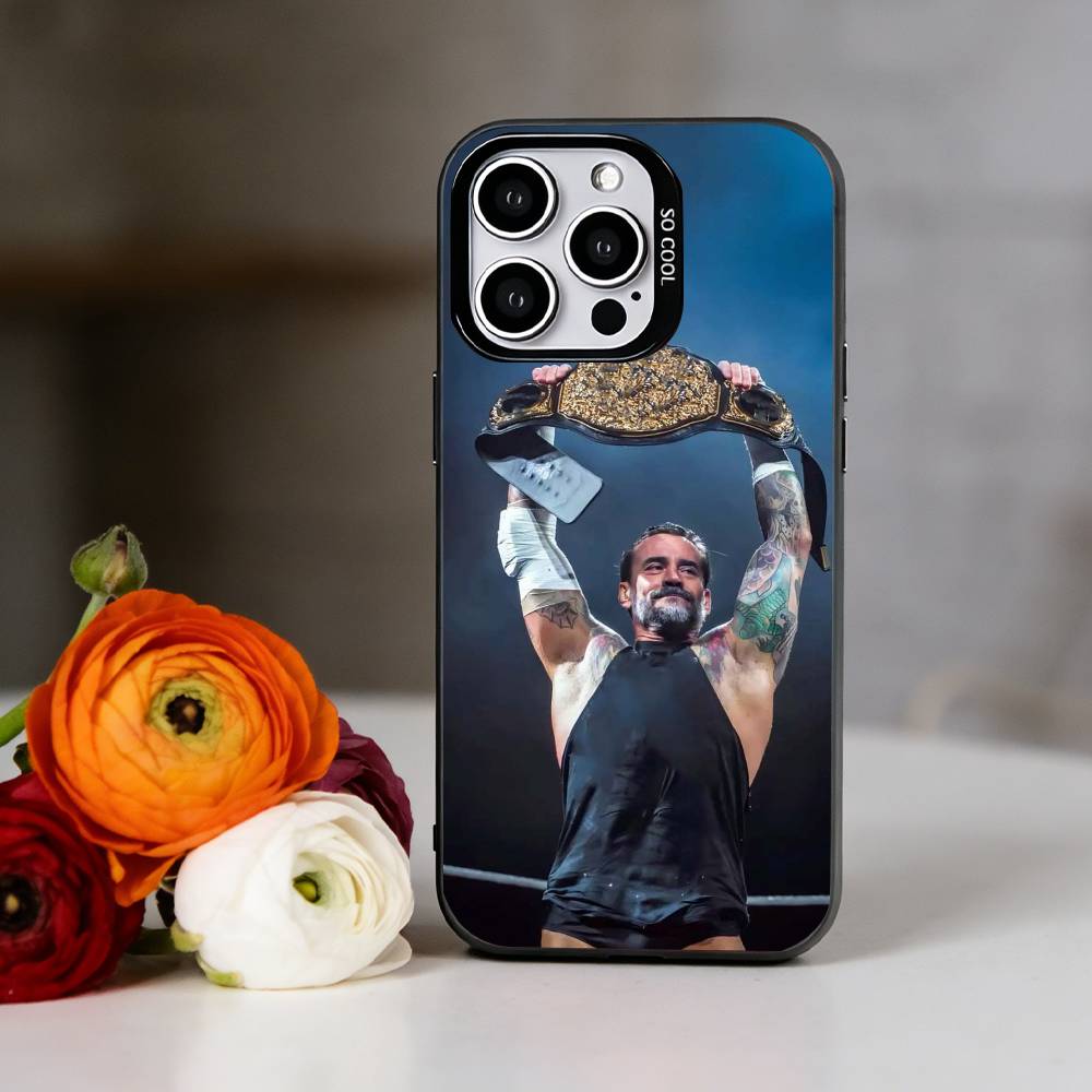 Wrestler CM Punk Phone Case For iPhone 17,16,15,14,13,12,11 Plus,Pro Max,XS,Colorful Silver Phone case Funda Cover iPhone15promax
