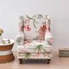 Stretch Print Wing Chair Cover Spandex Elastic Armchair Covers Europe Wingback Relax Sofa Slipcovers with Seat Cushion Cover