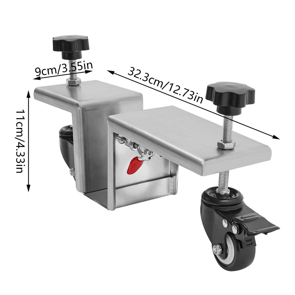 2 Pcs Heavy Duty Door Installation Tool, 500lbs Capacity Adjustable Jack Stand with Wheels for Bifold Barn Fire Rated Doors