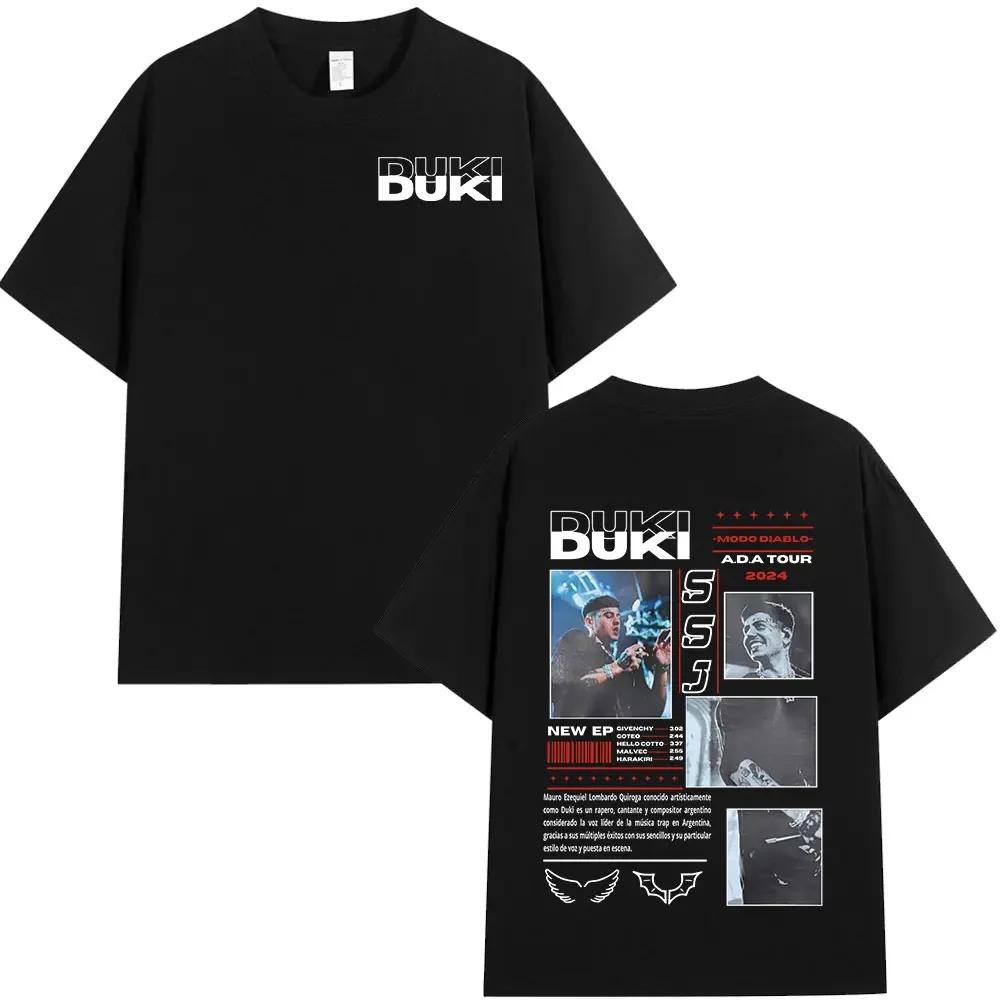 Rapper Duki ADA Tour Merch Tshirt Unisexs Unisex Clothing Cotton Cozy Oversized Tshirts Hip Hop Short Sleeve T Shirts Streetwear