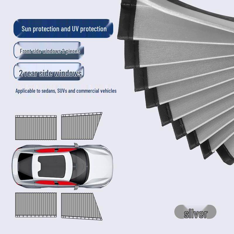 Universal Magnetic Car Sunshade for Window: Heat Insulation & Sun Protection Curtain