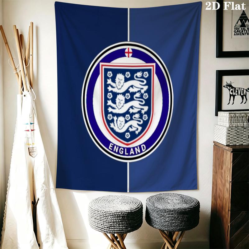 England Football Wall Tapestry Aesthetic Wall Hanging Printed Fabric Blanket Decorative Tapestries for Bedroom Living Room Home Decor