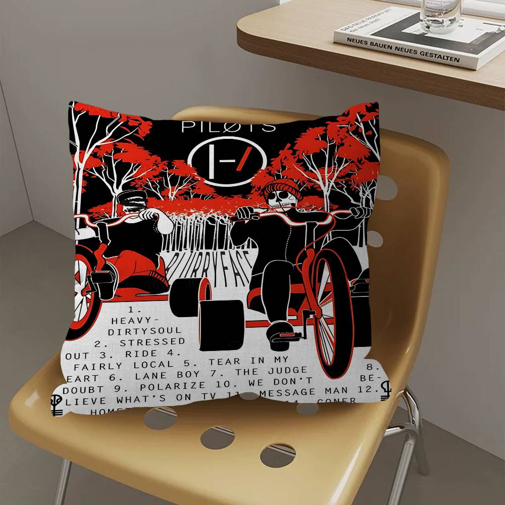Band T-Twenty O-One P-Pilots Pillow Cover For Bedroom Room And Living Room Sofa Decorative Cushion Cover