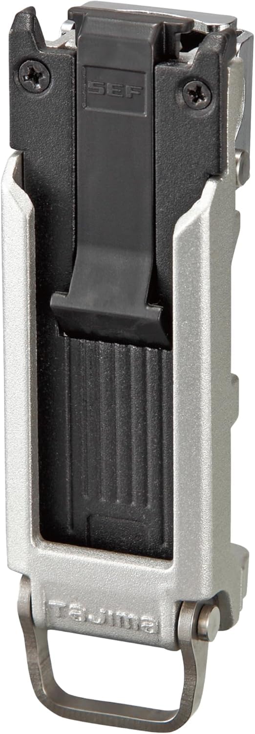 

Tajima Safe System Безопасный держатель для пояса Тонкий дизайн для удобства Система верхней кнопки позволяет легко крепить к любому поясу Можно крепить к рабочей одежде