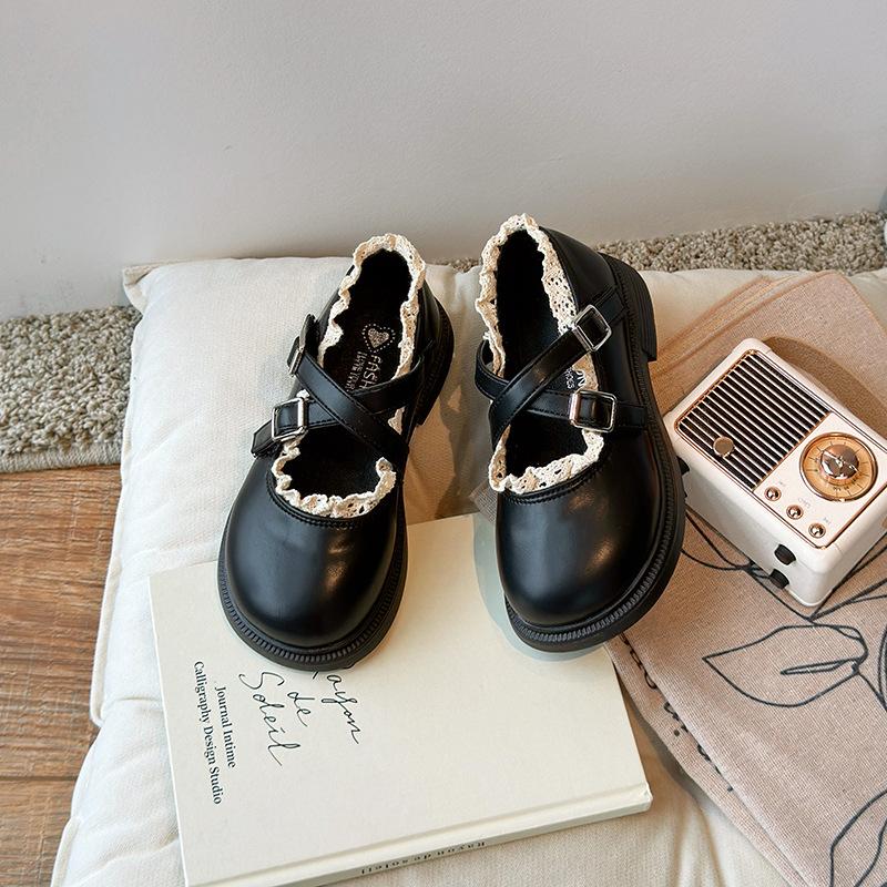 Girls Small Leather Shoes 2025 Autumn New Little Girl Shoes Foreign Style Single Shoes Princess Shoes Soft Sole Medium and Large Children's Leather Sh