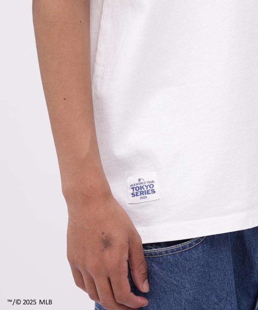 Avirex MLB TOKYO SERIES DODGERS T-SHIRT, Men's Short Sleeve T-Shirt, Size 2XL, Off-White, 033, 783-5134057