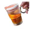 USB Charge Self Stirring Mug,Rechargeable Auto Magnetic Coffee Mug, Mixing Glass Cup with Handle and Lid