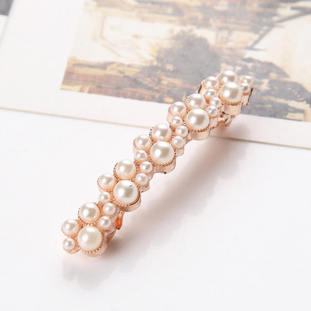Hot Sale 5 Colors Korean Crystal Pearl Elegant Women Barrettes Hair Clip Hairpins Girls Hair Accessories Dropshipping