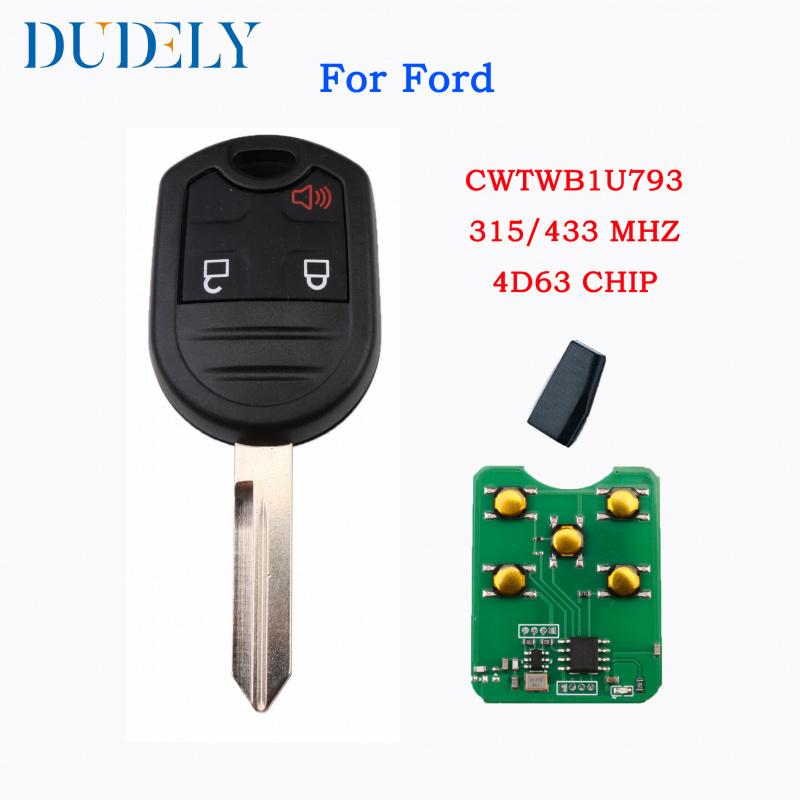Hindley CWTWB1U793 Remote Car Key 3/4 Buttons Fob 315/433MHz 4D63 Chip For Ford Flex Explorer Taurus Mustang 2010-2013 UP