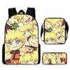 Backpack Naruto Children Set With Pencil Case And Versatile For School Trips Day