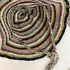 Summer Fisherman Hat for Woman Weaving Bucket Hat Crochet Stripe Pattern Cap