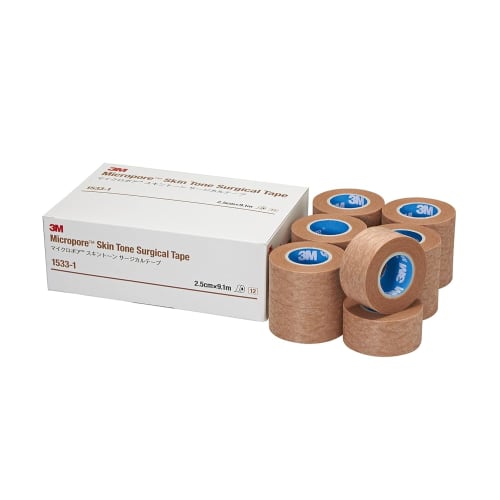 

3M Micropore (TM) Skin Tone Surgical Tape 25mm x 9.1m 12 volumes 1533-1