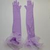 Sunscreen Women Long Mittens Elastic Bridal Mesh Gloves Solid Lace Sleeves Gloves  Christmas