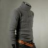 Men's Turtleneck Pullover Sweater Knit Sweater Thicken Cardigan