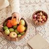 Scald-resistant Acacia Wooden Bowl Rustic Style Fruit Serving Bowl Natural Snack Bowl  Oats