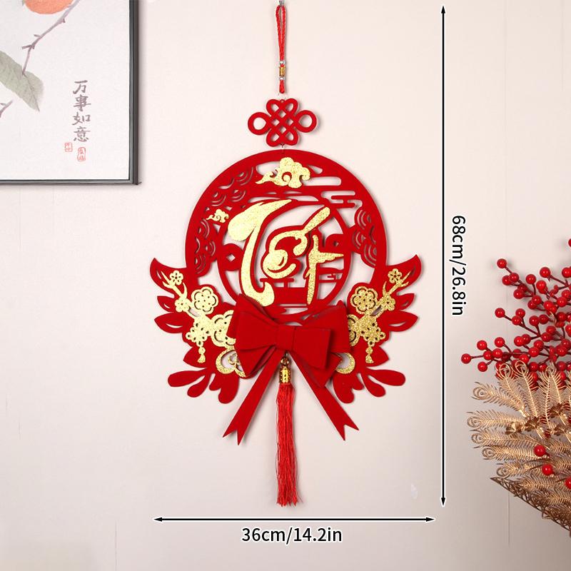 Chinese New Year Hanging Ornament Chinese Spring Festival Decoration Traditional New Year 2025 Tassel Pendant Door Hanging Decor