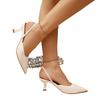 Fashion Plus Size 2025 New Slingbacks Women's High Heels Pointed Toe Thin Heels Shallow Slip on Pumps for Fashion Party & Dress Sandals