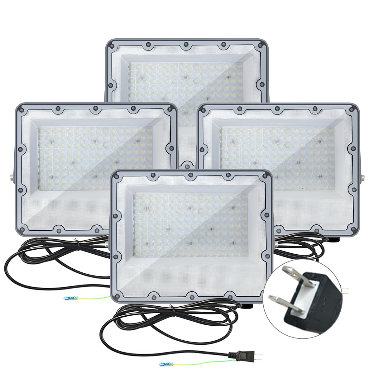 

HIKARI LED Floodlight, 100W, Work Light, 19600lm, 144-chip LEDs, Outdoor, IP67 Waterproof, Daylight White, 6500K, Ultra-Thin, 85-265V, Energy-Saving,