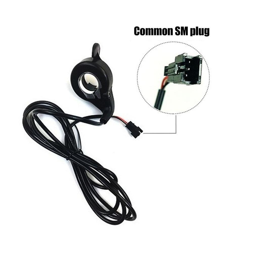 E Bike Throttle Durable ABS Metal Easy Operation SM Plug E Bike Thumb Accelerator For 24V 36V 48V 52V 60V 72V