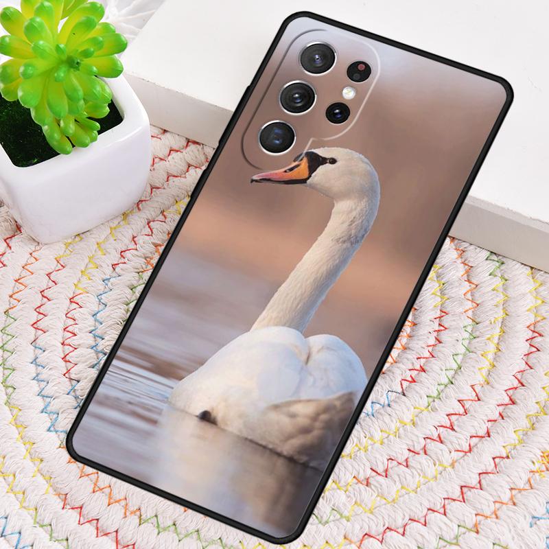 Cute Swan Phone Case for Samsung Galaxy Note 10 Pro S26 Ultra S23 S24 FE S25 S21 S22 PLUS Shockproof Cove