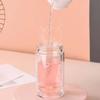 Borosilicate Glass Tea Water Separation Bottle Round Mouth Handhold Portable Bottle  Sports