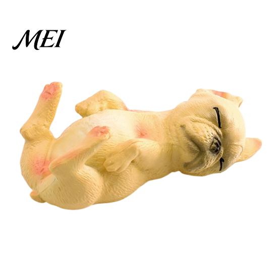 Decorative Dog Statue Simulated Sleeping Model, Realistic Lying French Bulldog Figurine, Mini Handcrafted Figurine PVC Animal Educational Toy