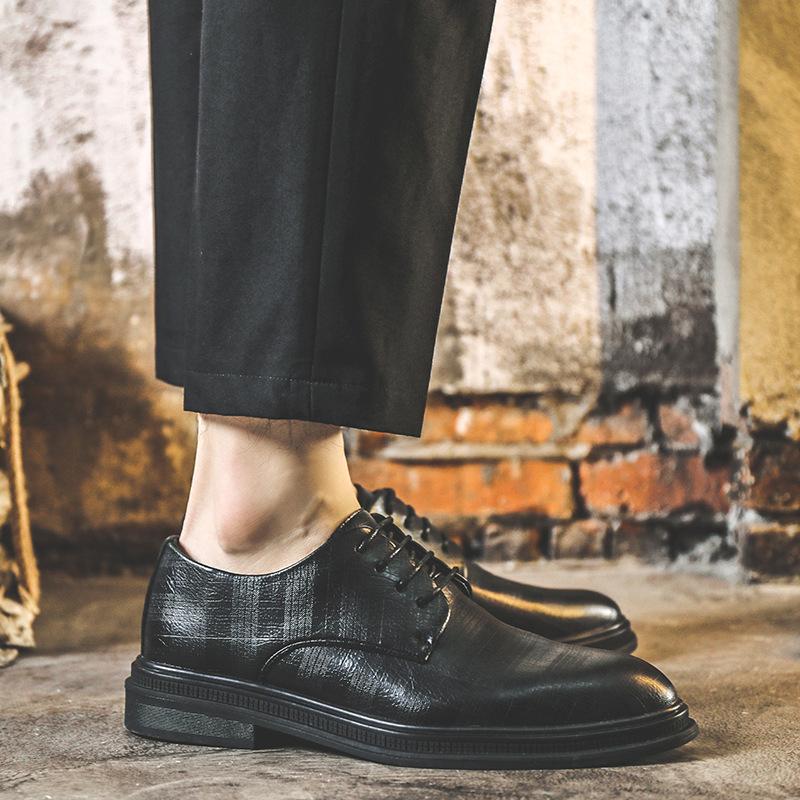 Breathable Business Dress Leather Shoes Men'S British Casual Fashion Heightening Wedding Tide Shoes M23-J