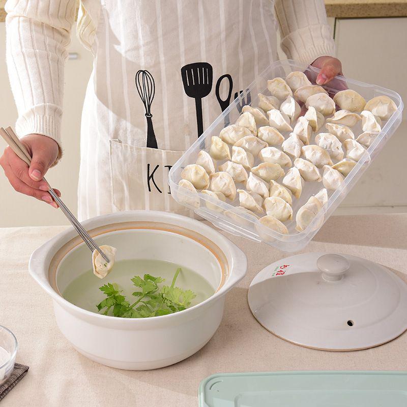 Stackable Japanese-Style Dumpling & Wonton Freezer Storage Box