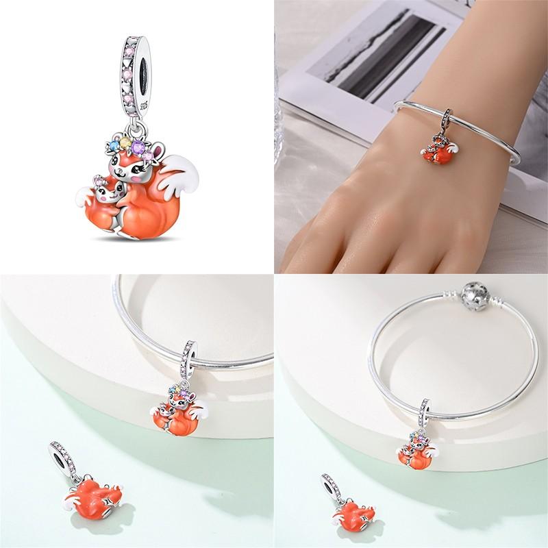 New 100% Copper Love Hug Charms Suitable Fororiginal Bracelet Women Diy Jewelry Making Mother'S Day Gift