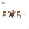 3 Pieces 1/64 Desk Chair Set Beach Scenery DIY Projects Fairy Garden S Scale Collections Micro
