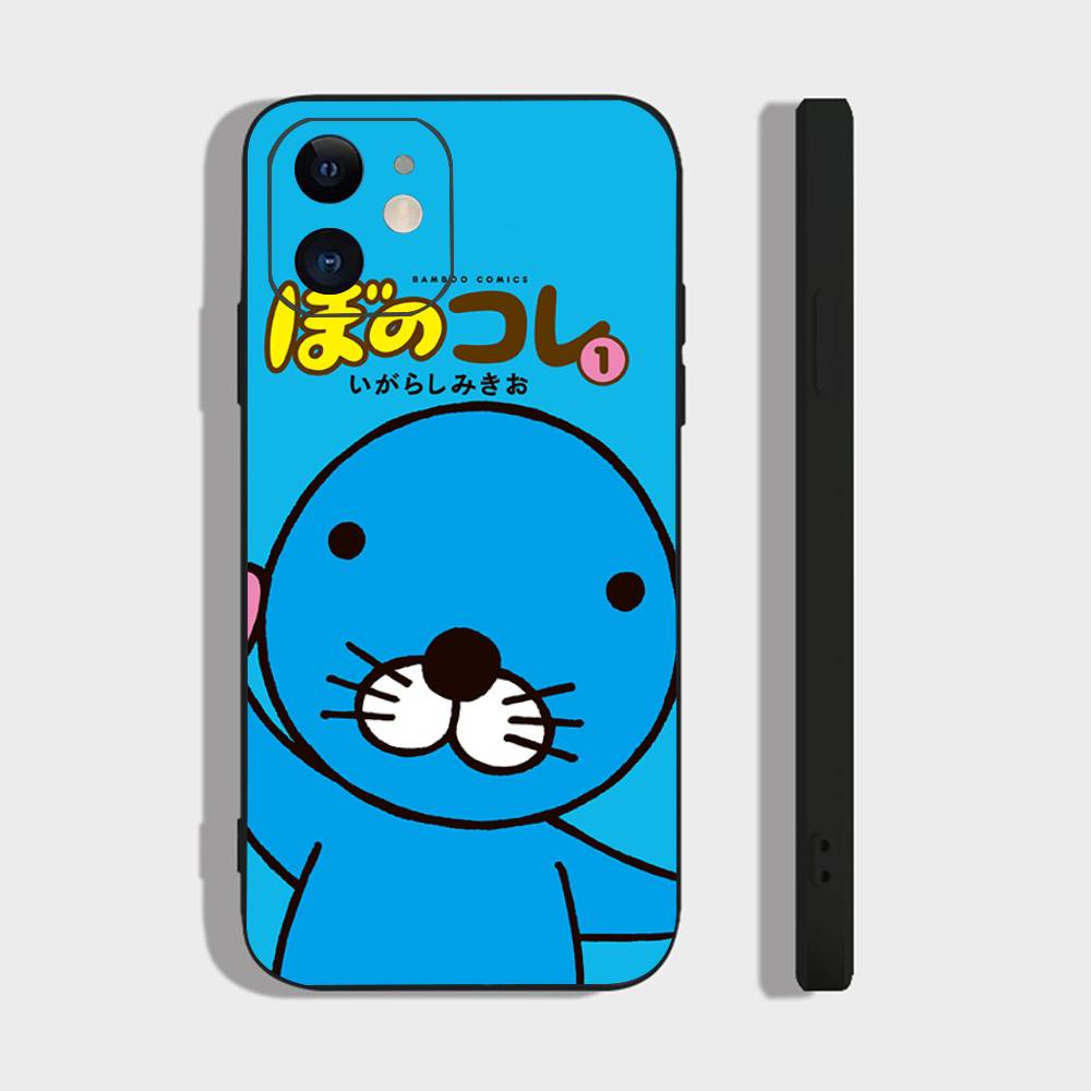 

Cartoon Anime B-Bonobono Phone Case For IPhone 17 Air 16 15 14 13 Pro Max 11 12 Black Silicone Cover IPHONE 17Pro