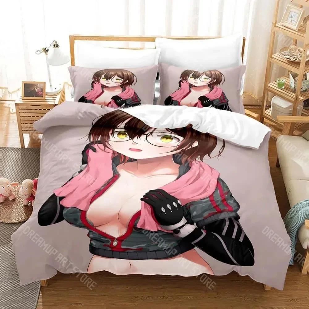 3D Print Roboco-san Bedding Set Single Twin Full Queen King Size Bed Set Adult Kid Bedroom Duvetcover Sets 3d Print Anime Bed