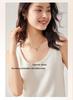 Women's Cashmere U-Neck Round Neck Knit Camisole - Solid Color, Warm, Twelve-Gauge