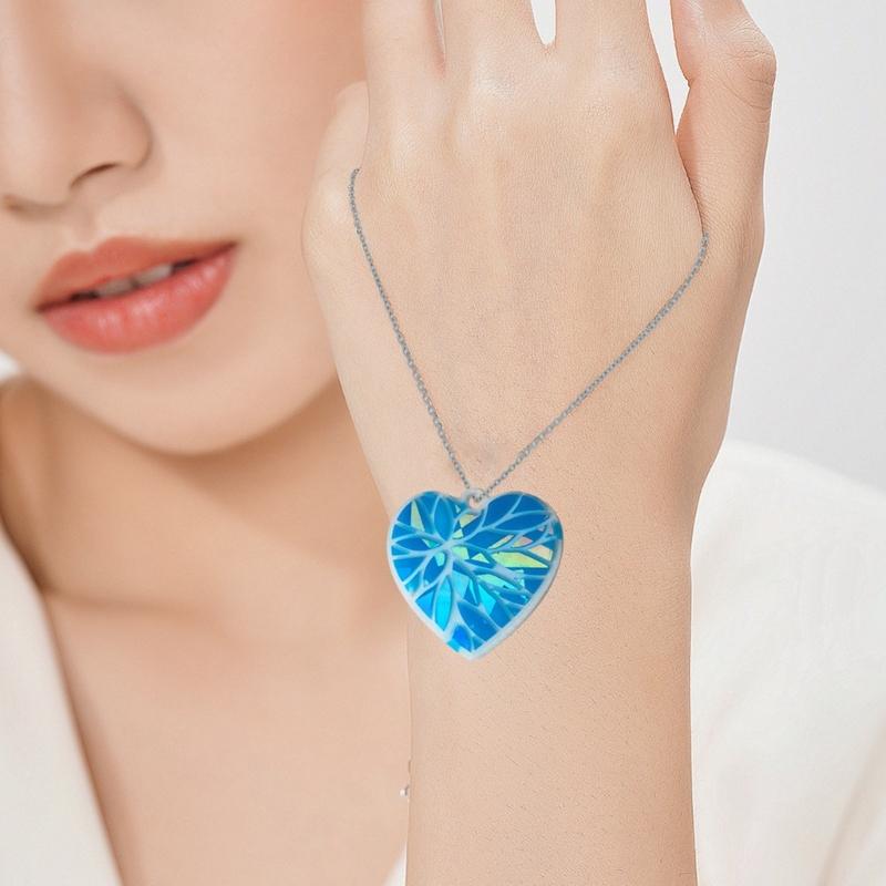 Heart Holographic Resin Mold Earring Silicone Mold Keychain Pendant Epoxy Resin Casting Mold Kit Resin Craft Tools
