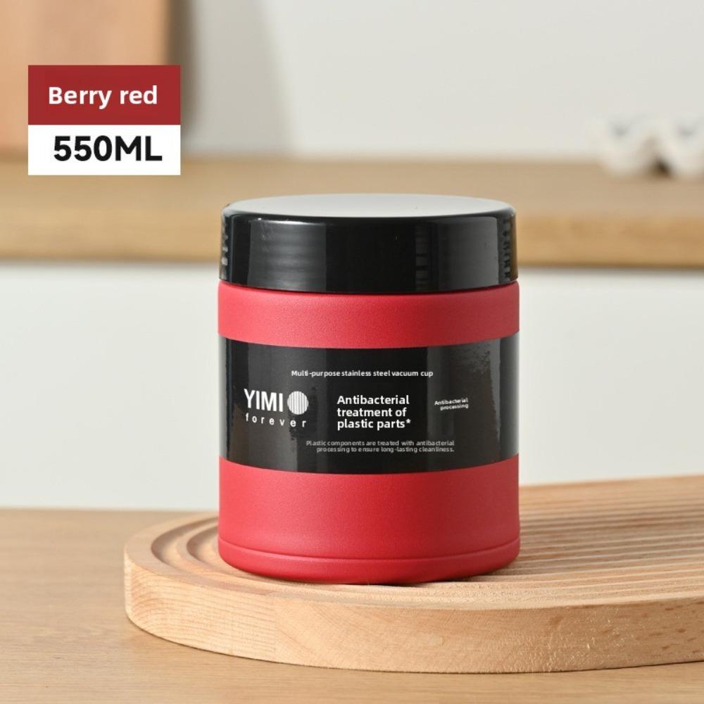 Large-mouth Insulated Lunch Box Stainless Steel Leak-Proof Stewing Beaker Porridge and Bird's Nest Stewing Pot Vacuum Flask