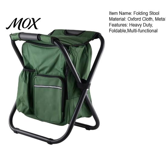 Sgabello Pieghevole da Escursione con Zaino Frigo, Sgabello Borsa Termica Pieghevole Resistente Portatile, Leggero per Pesca, Caccia,