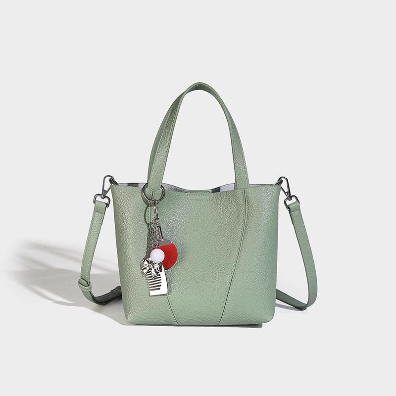 

Сумка-ведро из натуральной кожи класса люкс, нишевая женская сумка, сумка через плечо розовый