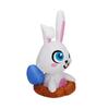4 FT Happy Easter Bunmy Inflatable Toy For Garden Yard Cartoon Cute Inflatable Rabbit With Lights Outdoor Easter Decoration